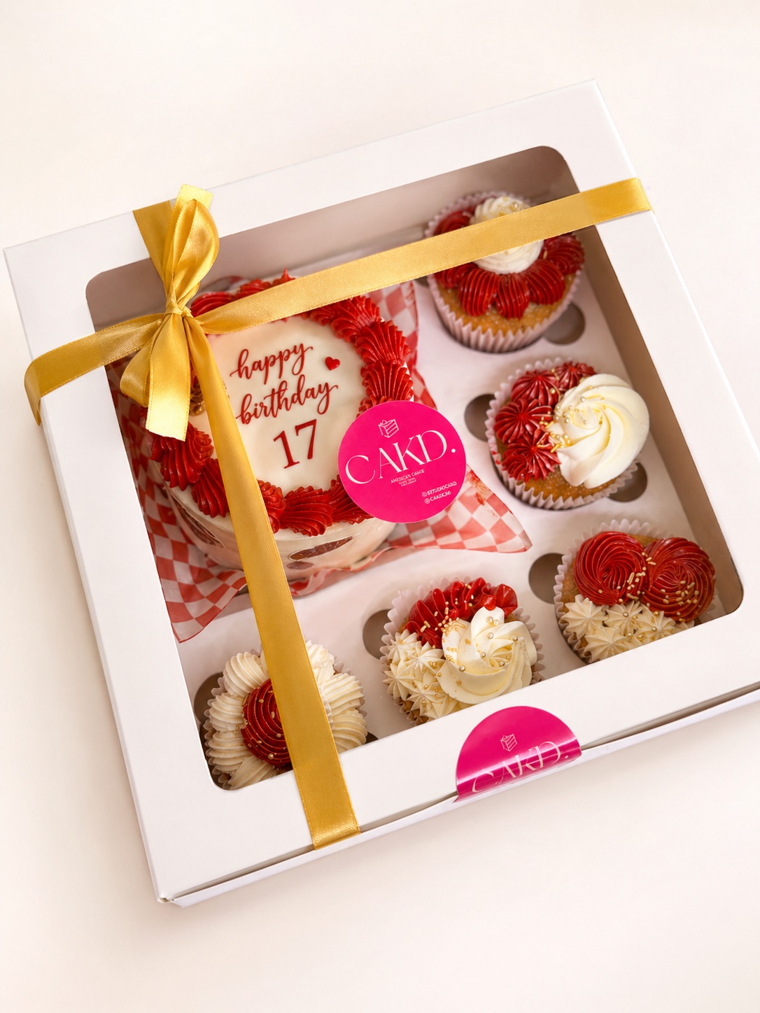 CAKD Gift Box with Birthday Cake and Cupcakes